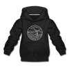 Vermont Youth Hoodie - State Design Youth Vermont Hooded Sweatshirt - black