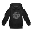 Vermont Youth Hoodie - State Design Youth Vermont Hooded Sweatshirt - black
