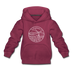 Vermont Youth Hoodie - State Design Youth Vermont Hooded Sweatshirt - burgundy