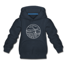 Vermont Youth Hoodie - State Design Youth Vermont Hooded Sweatshirt - navy