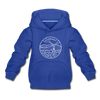 Vermont Youth Hoodie - State Design Youth Vermont Hooded Sweatshirt - royal blue