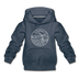 Vermont Youth Hoodie - State Design Youth Vermont Hooded Sweatshirt - heather denim