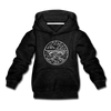 West Virginia Youth Hoodie - State Design Youth West Virginia Hooded Sweatshirt - charcoal gray
