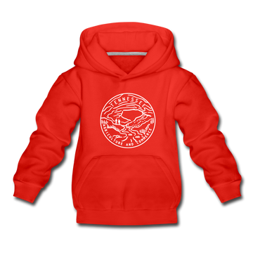 Tennessee Youth Hoodie - State Design Youth Tennessee Hooded Sweatshirt - red
