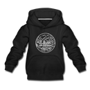 Virginia Youth Hoodie - State Design Youth Virginia Hooded Sweatshirt - black