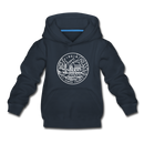 Virginia Youth Hoodie - State Design Youth Virginia Hooded Sweatshirt - navy