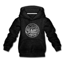 Virginia Youth Hoodie - State Design Youth Virginia Hooded Sweatshirt - charcoal gray