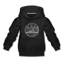 Wyoming Youth Hoodie - State Design Youth Wyoming Hooded Sweatshirt - black