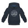 Wyoming Youth Hoodie - State Design Youth Wyoming Hooded Sweatshirt - navy