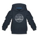 Wyoming Youth Hoodie - State Design Youth Wyoming Hooded Sweatshirt - navy