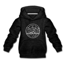 Wyoming Youth Hoodie - State Design Youth Wyoming Hooded Sweatshirt - charcoal gray