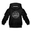 Wyoming Youth Hoodie - State Design Youth Wyoming Hooded Sweatshirt - charcoal gray