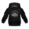 Washington Youth Hoodie - State Design Youth Washington Hooded Sweatshirt - charcoal gray
