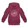 Wisconsin Youth Hoodie - State Design Youth Wisconsin Hooded Sweatshirt - burgundy