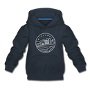 Wisconsin Youth Hoodie - State Design Youth Wisconsin Hooded Sweatshirt - navy