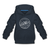 Wisconsin Youth Hoodie - State Design Youth Wisconsin Hooded Sweatshirt - navy