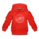Wisconsin Youth Hoodie - State Design Youth Wisconsin Hooded Sweatshirt - red