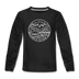 Alaska Youth Long Sleeve Shirt - State Design Youth Long Sleeve Alaska Tee - black