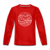 Alaska Youth Long Sleeve Shirt - State Design Youth Long Sleeve Alaska Tee - red