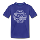 Alaska Toddler T-Shirt - State Design Alaska Toddler Tee - royal blue