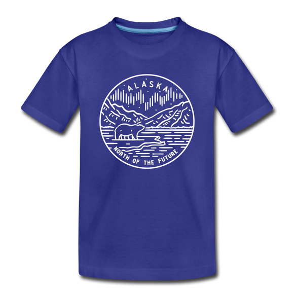 Alaska Toddler T-Shirt - State Design Alaska Toddler Tee - royal blue