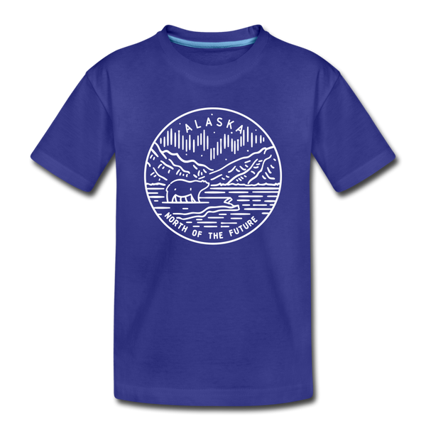 Alaska Toddler T-Shirt - State Design Alaska Toddler Tee - royal blue