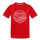 Alaska Toddler T-Shirt - State Design Alaska Toddler Tee - red