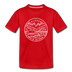 Alaska Toddler T-Shirt - State Design Alaska Toddler Tee - red