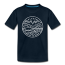 Alaska Toddler T-Shirt - State Design Alaska Toddler Tee - deep navy