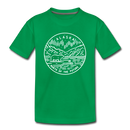 Alaska Toddler T-Shirt - State Design Alaska Toddler Tee - kelly green
