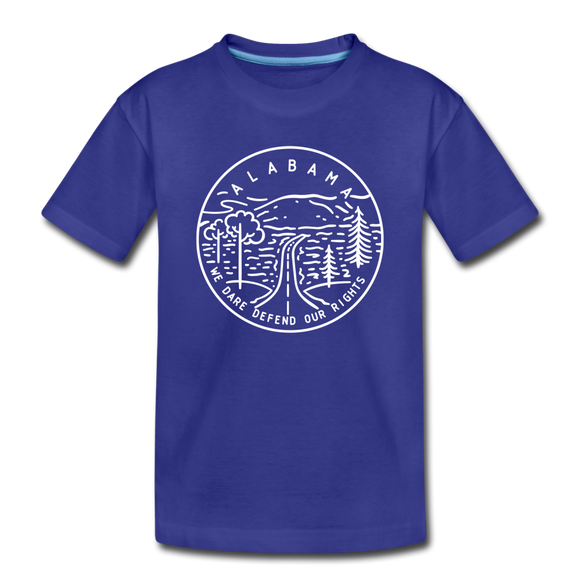 Alabama Toddler T-Shirt - State Design Alabama Toddler Tee - royal blue
