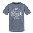 Alabama Toddler T-Shirt - State Design Alabama Toddler Tee - heather blue