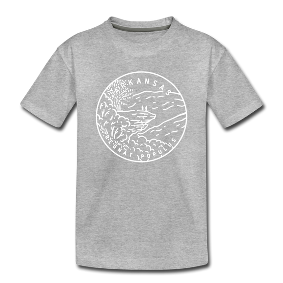 Arkansas Toddler T-Shirt - State Design Arkansas Toddler Tee - heather gray