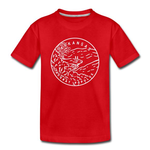 Arkansas Toddler T-Shirt - State Design Arkansas Toddler Tee - red