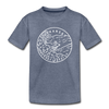 Arkansas Toddler T-Shirt - State Design Arkansas Toddler Tee - heather blue