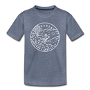 Arkansas Toddler T-Shirt - State Design Arkansas Toddler Tee - heather blue