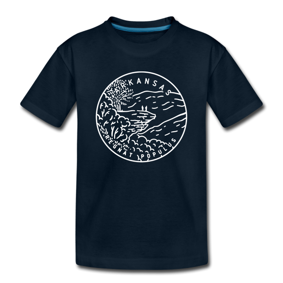 Arkansas Toddler T-Shirt - State Design Arkansas Toddler Tee - deep navy