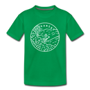 Arkansas Toddler T-Shirt - State Design Arkansas Toddler Tee - kelly green