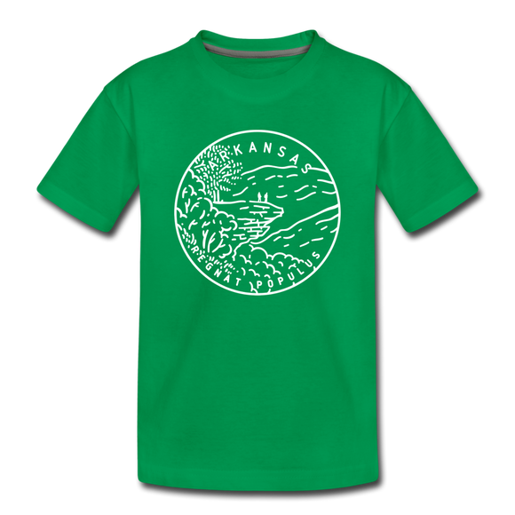 Arkansas Toddler T-Shirt - State Design Arkansas Toddler Tee - kelly green