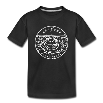 Arizona Toddler T-Shirt - State Design Arizona Toddler Tee - black