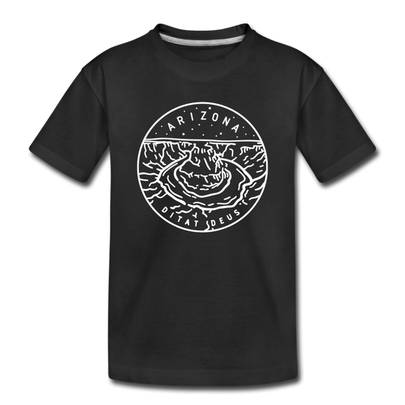 Arizona Toddler T-Shirt - State Design Arizona Toddler Tee - black