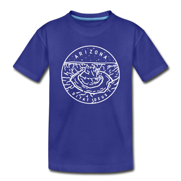 Arizona Toddler T-Shirt - State Design Arizona Toddler Tee - royal blue