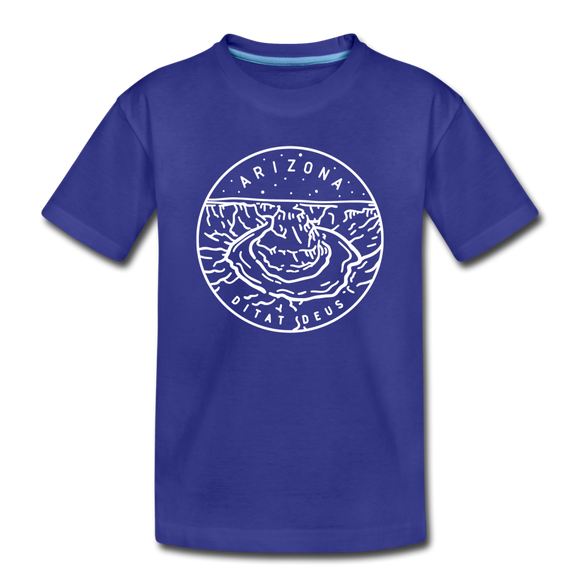 Arizona Toddler T-Shirt - State Design Arizona Toddler Tee - royal blue