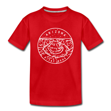 Arizona Toddler T-Shirt - State Design Arizona Toddler Tee - red