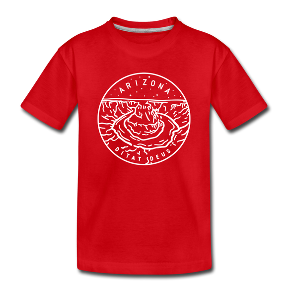 Arizona Toddler T-Shirt - State Design Arizona Toddler Tee - red