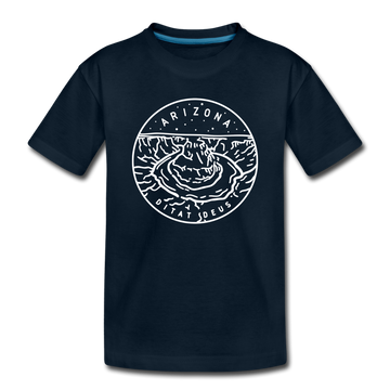 Arizona Toddler T-Shirt - State Design Arizona Toddler Tee - deep navy