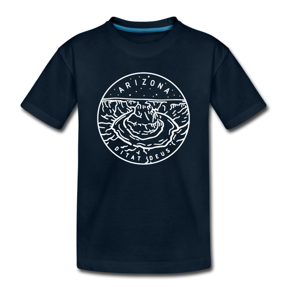Arizona Toddler T-Shirt - State Design Arizona Toddler Tee - deep navy
