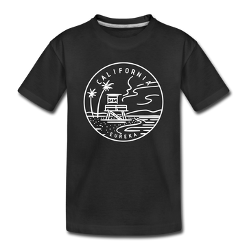 California Toddler T-Shirt - State Design California Toddler Tee - black
