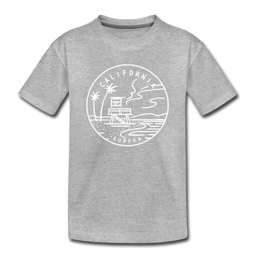 California Toddler T-Shirt - State Design California Toddler Tee - heather gray