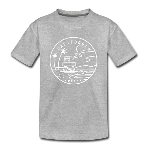 California Toddler T-Shirt - State Design California Toddler Tee - heather gray